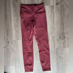 Lululemon Wunder Train 25” Red Merlot